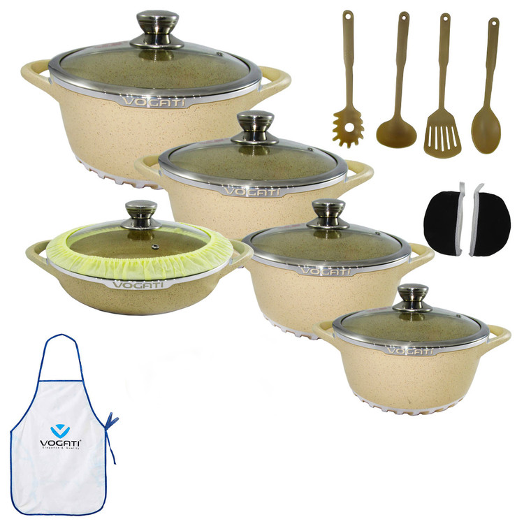 سرویس قابلمه 17 پارچه وگاتی کد 7013 مدل GRV17